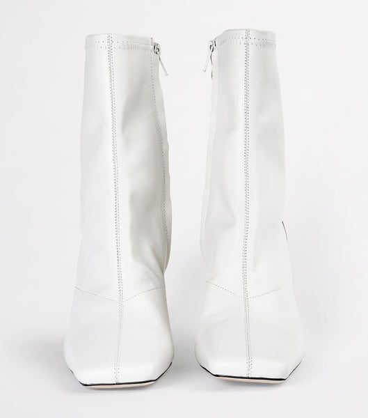 White Tony Bianco Fomo Dove Nappa 8cm Ankle Boots | ZUSNQ43601