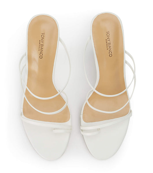 White Tony Bianco Gaia Milk Capretto 11cm Wedges | FUSHY75217