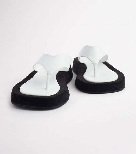 White Tony Bianco Ives Milk Capretto 3.5cm Sandals | MUSHR62614