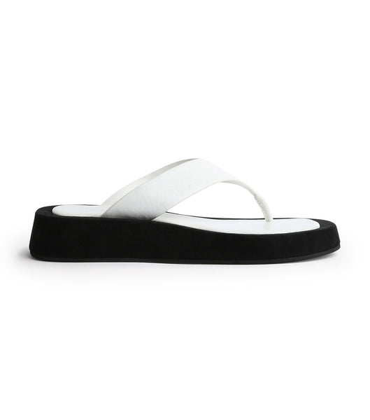 White Tony Bianco Ives Milk Capretto 3.5cm Slides | SUSVO23190