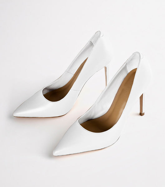 White Tony Bianco Lotus Milk Capretto 10.3cm Court Shoes | AUSDF20855