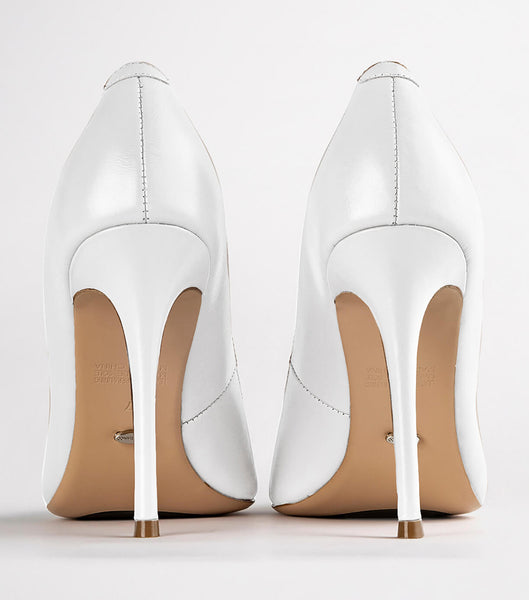 White Tony Bianco Lotus Milk Capretto 10.3cm Court Shoes | AUSDF20855