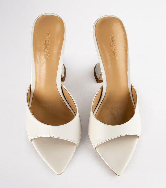 White Tony Bianco Marcel Dove Nappa 10.5cm Bridal Heels | DUSVO82068