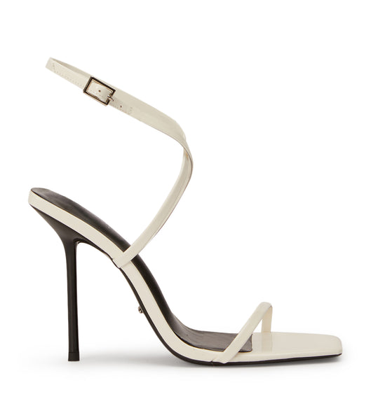 White Tony Bianco Naxos White Patent 10.5cm Strappy Heels | PUSER57861