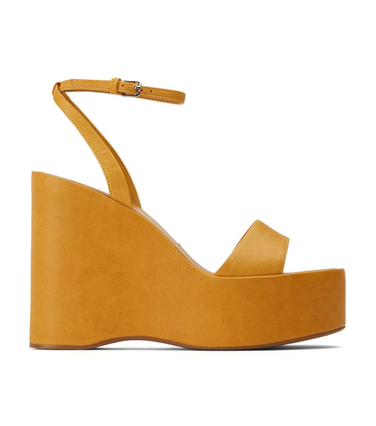 Yellow Tony Bianco Vesna Cantelope Antiq 13cm Wedges | QUSWA99101