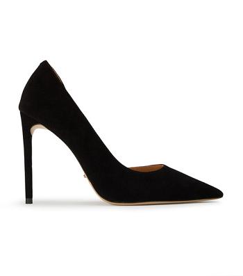 Black Tony Bianco Alyx Black Suede 10.5cm Court Shoes | USJVR78333