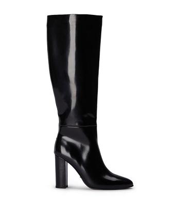 Black Tony Bianco Boss Black Hi Shine 9.5cm Heeled Boots | SUSNY75562