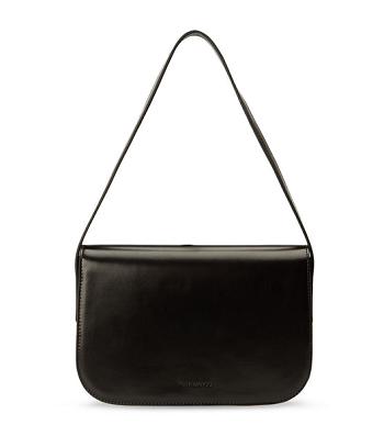 Black Tony Bianco Cecil Black Leather Shoulder Bag Accessories | USEAH86379