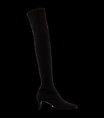 Black Tony Bianco Gracie Black Sock Knit 6.5cm Stiletto Boots | TUSPQ81651