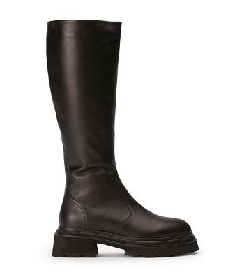 Black Tony Bianco Hitch Black Venice 5.5cm Knee High Boots | USXMI15346