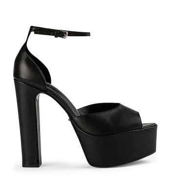 Black Tony Bianco Jayze Black Como 14cm Platform Shoes | SUSNY40548