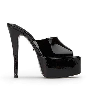 Black Tony Bianco Jordyn Black Patent 15cm Platform Shoes | TUSWZ16979