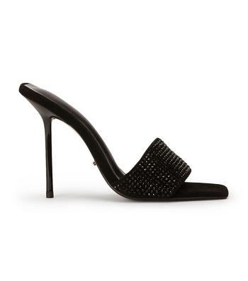 Black Tony Bianco Naomi Black Crystal/Black Suede 10.5cm Stiletto Heels | USJKU81220