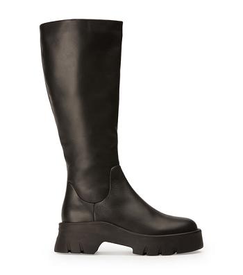 Black Tony Bianco Rage Black Turin 5.5cm Knee High Boots | FUSUI76095