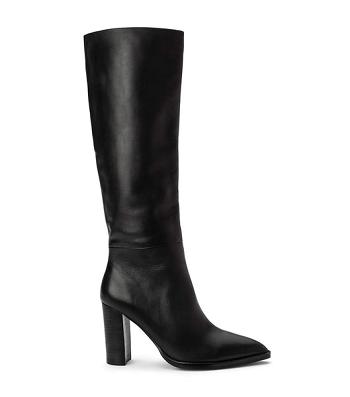 Black Tony Bianco Skyla Black Como 9cm Mid Calf Boots | SUSVO13871