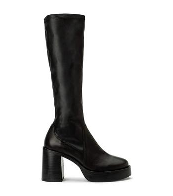 Black Tony Bianco Tibby Black Venice/Black Venezia 9cm Mid Calf Boots | EUSVG58039