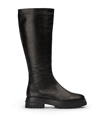 Black Tony Bianco Wanda Black Venice 4.5cm Knee High Boots | LUSSX31741