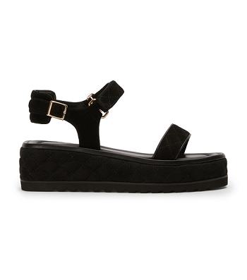 Black Tony Bianco Zahara Black Suede 6cm Sandals | USICD94568