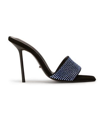 Blue / Black Tony Bianco Naomi Blue Crystal/Black Suede 10.5cm Event Heels | ZUSNQ65715