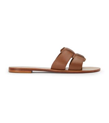 Brown Tony Bianco Force Tan 1cm Sandals | USJZR65742