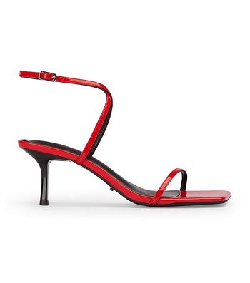 Deep Red Tony Bianco Axent Scarlet Patent 6.5cm Strappy Heels | GUSEC60007