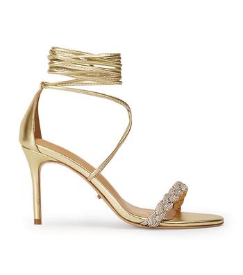 Gold / Metal Tony Bianco Henley Gold Nappa Metallic 8.5cm Strappy Heels | DUSVO95254