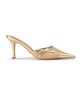 Gold Tony Bianco Shirley Beech/Gold 8cm Court Shoes | USJVR25893