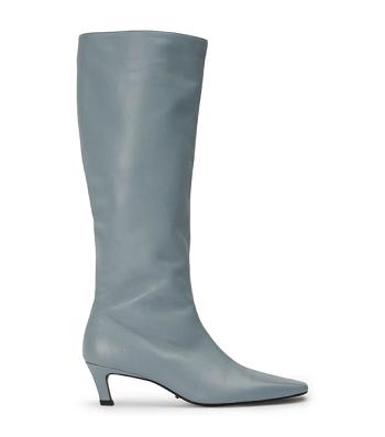 Grey Tony Bianco Vixon Steel Nappa 5cm Heeled Boots | USQCS14473