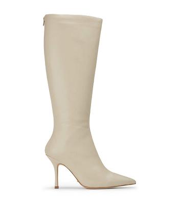 Light Yellow Tony Bianco Kortez Vanilla Nappa 9.5cm Knee High Boots | USICD36148