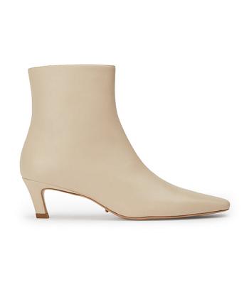 Light Yellow Tony Bianco Vicci Vanilla Nappa 5cm Heeled Boots | YUSGT41107