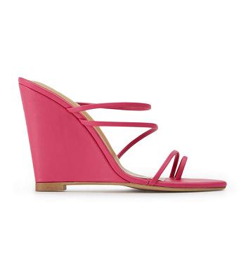 Pink Tony Bianco Gaia Acid Pink 11cm Wedges | USNZX48528