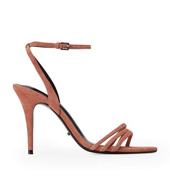 Rose Tony Bianco Rush Rose Suede 9.5cm Strappy Heels | USJVR40948