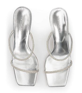 Silver / Metal Tony Bianco Chase Silver Nappa Metallic 8.5cm Low Heels | BUSSO30093