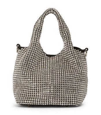 Silver Tony Bianco Angie Clear Crystal Mini Handbags Accessories | USZDE53326