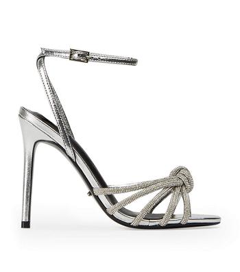 Silver Tony Bianco Kyla Silver Foil 11cm Event Heels | GUSEC18817