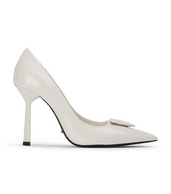 White Tony Bianco Gema White Hi Shine 10cm Court Shoes | BUSSO70451