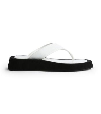 White Tony Bianco Ives Milk Capretto 3.5cm Sandals | MUSHR62614
