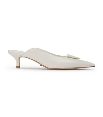 White Tony Bianco Kira White Hi Shine 4.5cm Court Shoes | USDFL17375